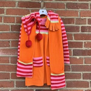 🎃 Gymboree-5T Sweater dress & scarf 5 pc Set 🍃🍂